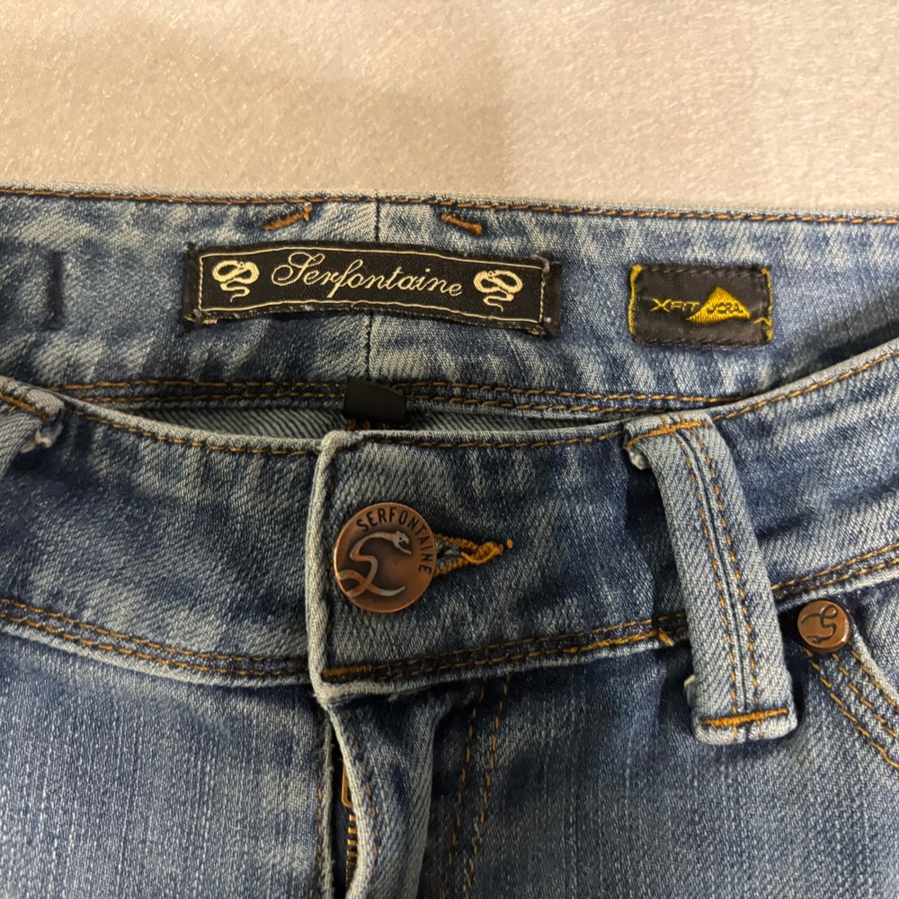 Serfontaine XFIT Bootcut Jeans Women's 28 Blue Made in California - Picture 6 of 16